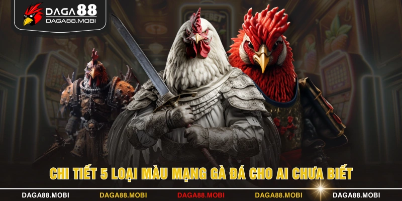 Chi tiết 5 loại màu mạng gà đá cho ai chưa biết